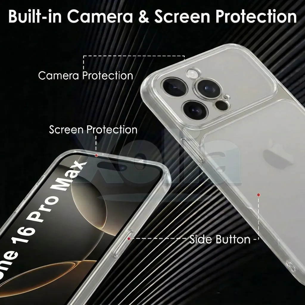Xolia Back Cover for Apple iPhone 16 Pro Max (Transparent, Shock Proof, Silicon, Pack of: 1) — image 3 of 5