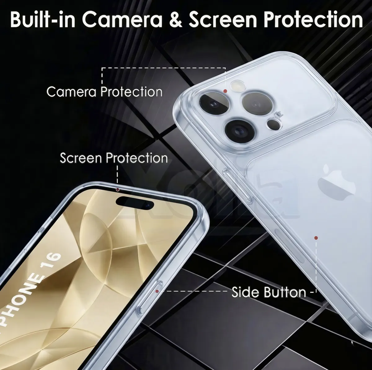 Xolia Back Cover for Apple iPhone 16 Pro (Blue, Shock Proof, Silicon, Pack of: 1) — image 3 of 5
