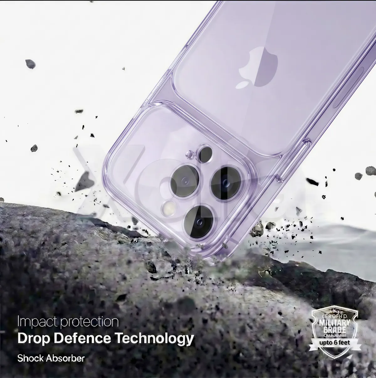 Xolia Back Cover for Apple iPhone 16 Pro (Purple, Shock Proof, Silicon, Pack of: 1) — image 4 of 5