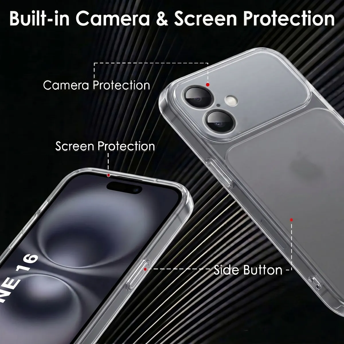 Xolia Back Cover for Apple iPhone 16 (Transparent, Shock Proof, Silicon, Pack of: 1) — image 3 of 5
