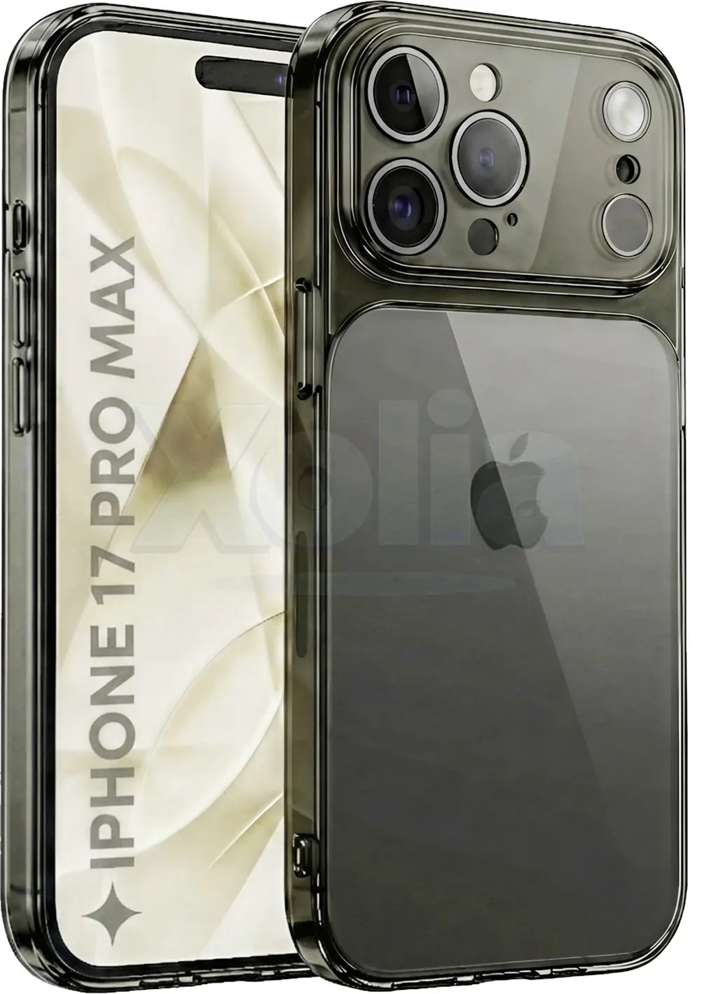 Xolia Back Cover for Apple iPhone 17 Pro Max (Black, Shock Proof, Silicon, Pack of: 1)