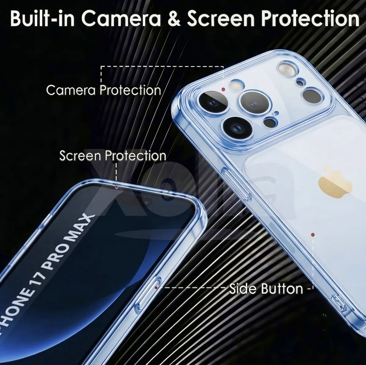 Xolia Back Cover for Apple iPhone 17 Pro Max (Blue, Shock Proof, Silicon, Pack of: 1) — image 4 of 5