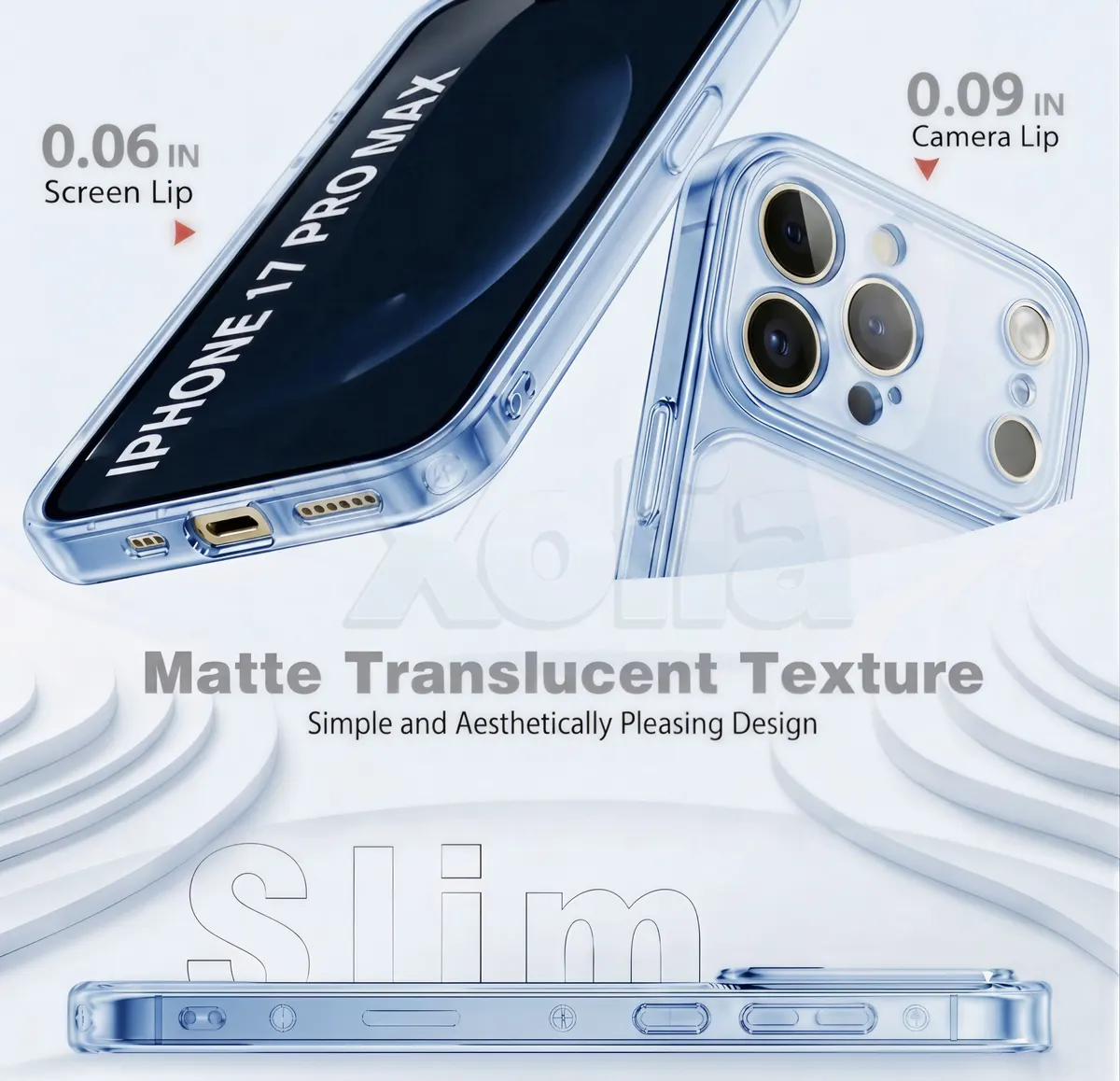 Xolia Back Cover for Apple iPhone 17 Pro Max (Blue, Shock Proof, Silicon, Pack of: 1) — image 5 of 5