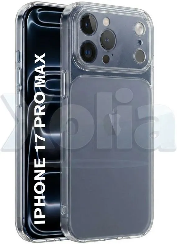 Xolia Back Cover for Apple iPhone 17 Pro Max (Transparent, Shock Proof, Silicon, Pack of: 1)