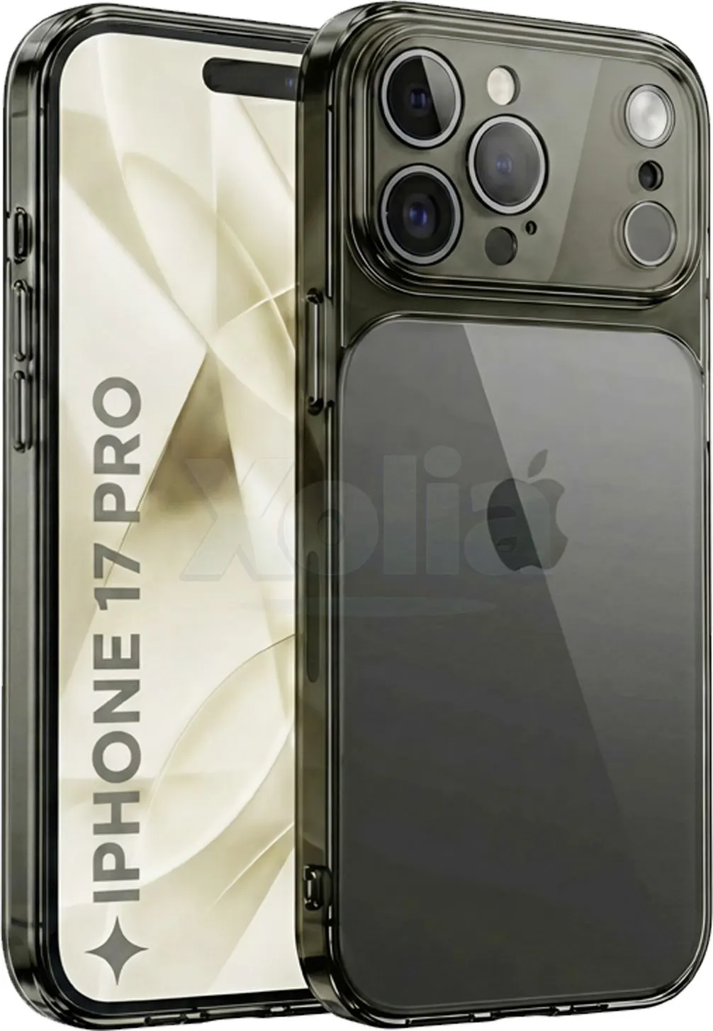Xolia Back Cover for Apple iPhone 17 Pro (Black, Shock Proof, Silicon, Pack of: 1)