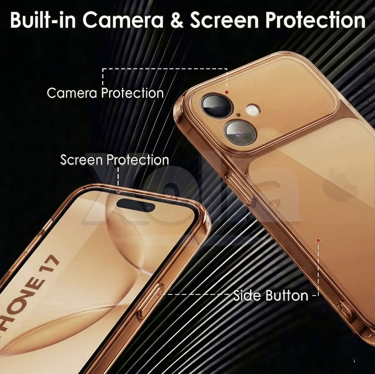 Xolia Back Cover for Apple iPhone 17 (Orange, Shock Proof, Silicon, Pack of: 1) — image 3 of 5