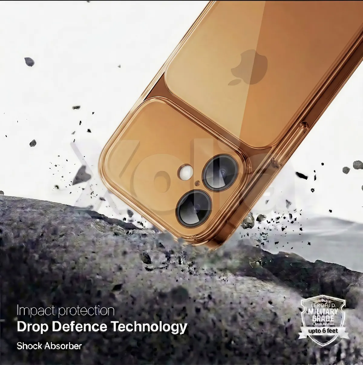 Xolia Back Cover for Apple iPhone 17 (Orange, Shock Proof, Silicon, Pack of: 1) — image 4 of 5