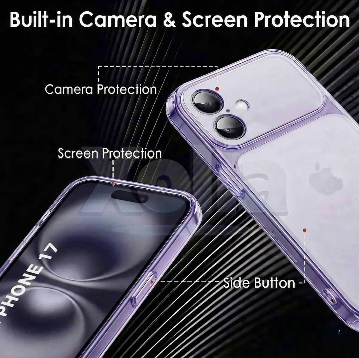 Xolia Back Cover for Apple iPhone 17 (Purple, Shock Proof, Silicon, Pack of: 1) — image 2 of 4
