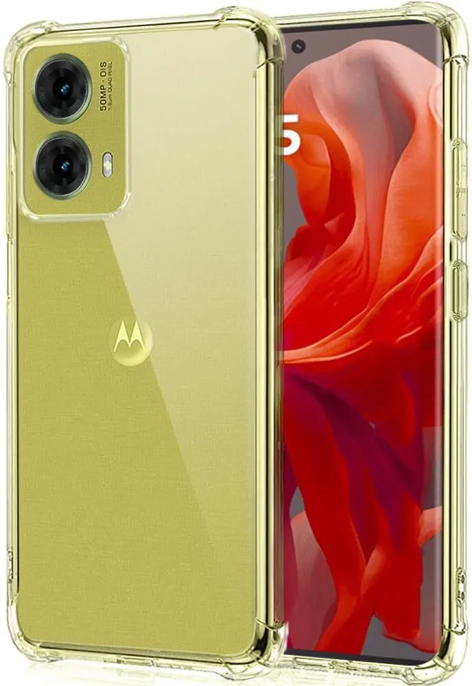 Micvir Back Cover for Motorola Moto G45 5G (Transparent, Shock Proof, Plastic, Silicon, Pack of: 1)