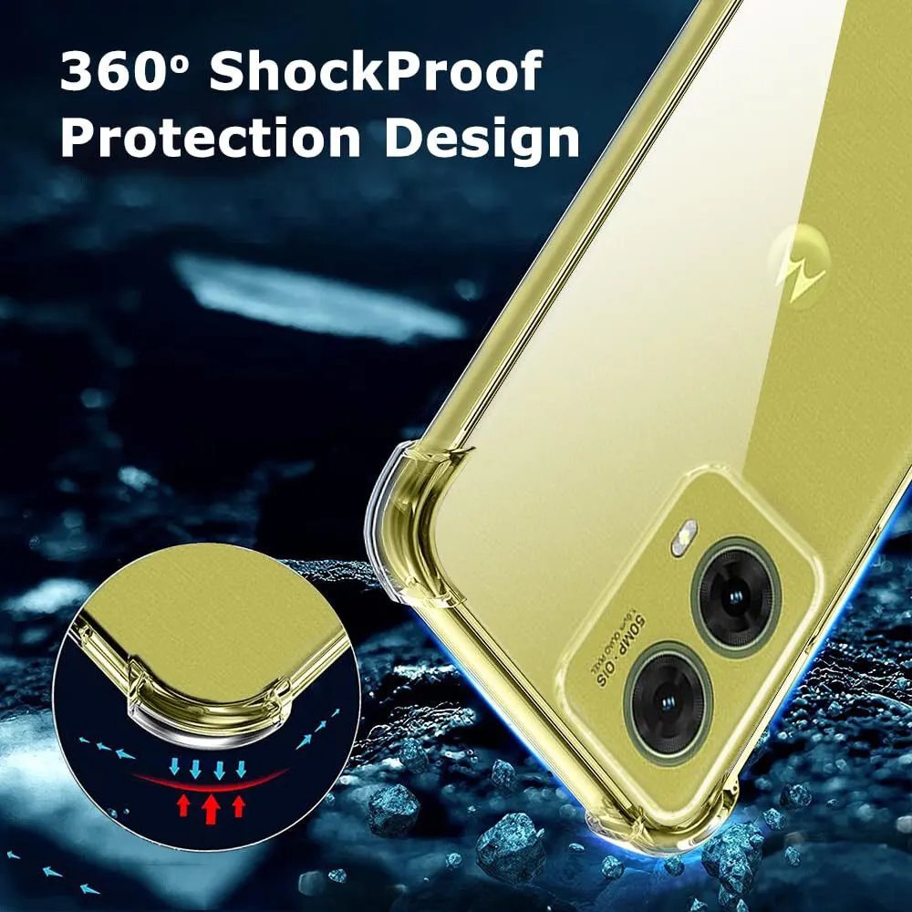 Micvir Back Cover for Motorola Moto G45 5G (Transparent, Shock Proof, Plastic, Silicon, Pack of: 1) — image 3 of 5