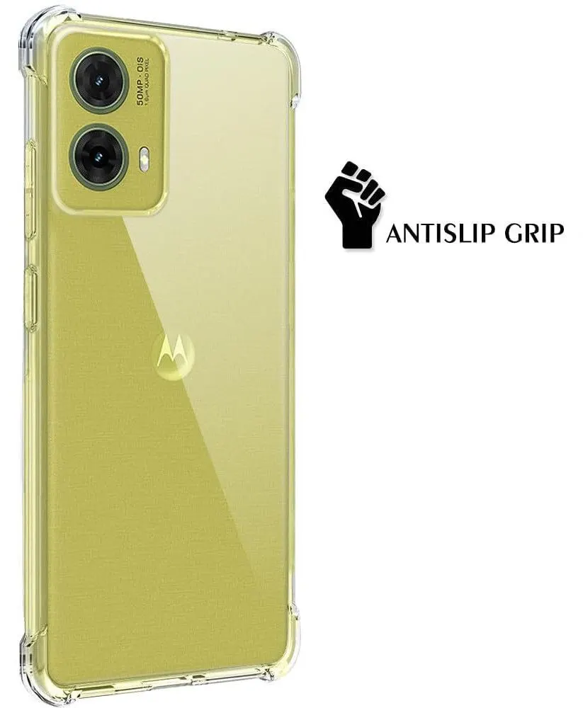 Micvir Back Cover for Motorola Moto G45 5G (Transparent, Shock Proof, Plastic, Silicon, Pack of: 1) — image 4 of 5