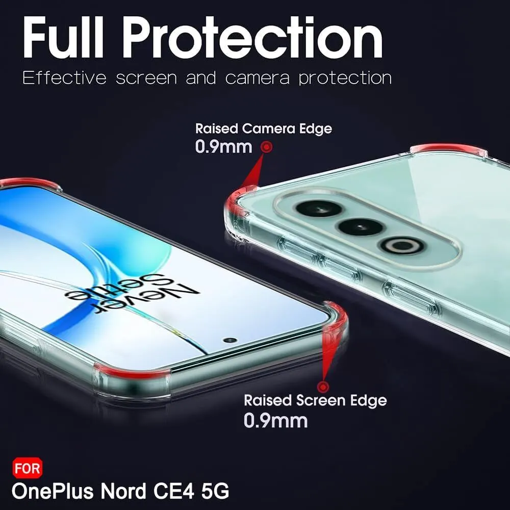 Micvir Back Cover for OnePlus Nord CE 4 5G (Transparent, Shock Proof, Plastic, Silicon, Pack of: 1) — image 2 of 5