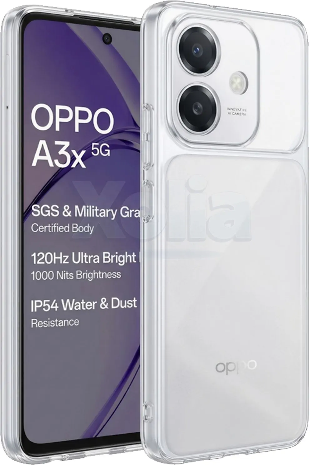Xolia Back Cover for REDMI A3X (Transparent, Shock Proof, Silicon, Pack of: 1)