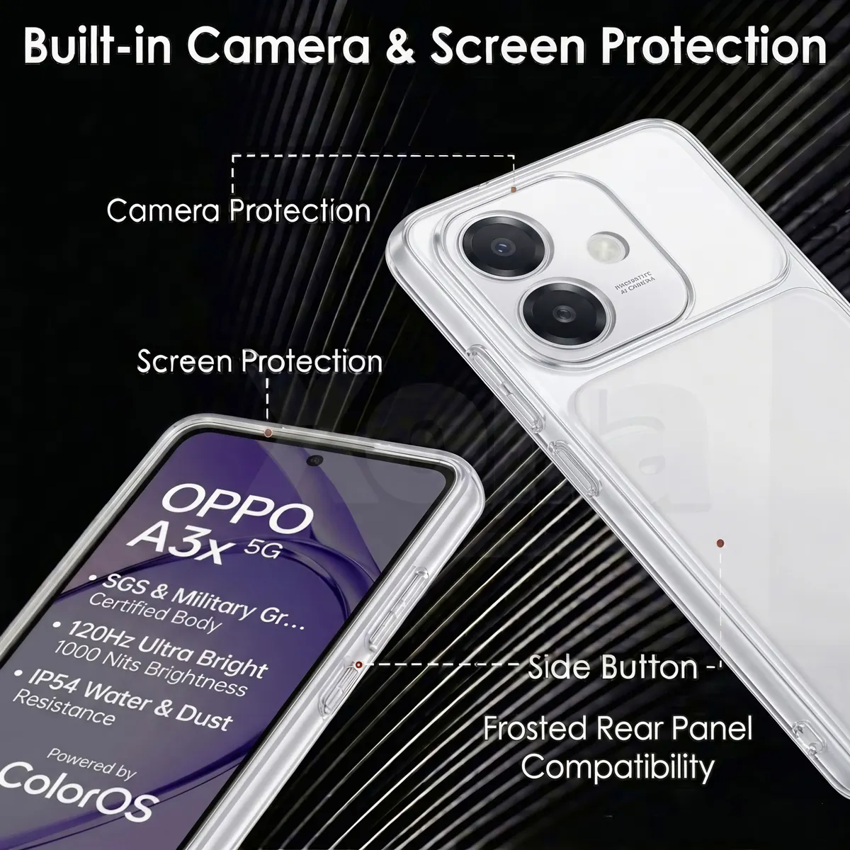 Xolia Back Cover for REDMI A3X (Transparent, Shock Proof, Silicon, Pack of: 1) — image 3 of 4