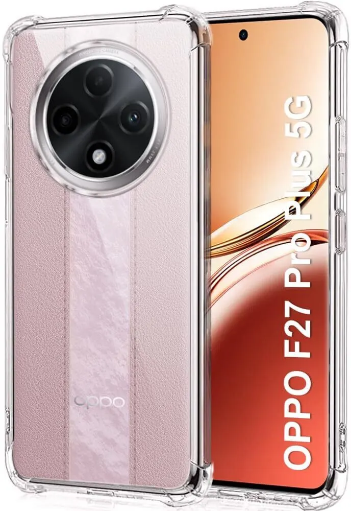 Micvir Back Cover for OPPO F27 Pro Plus 5G (Transparent, Shock Proof, Plastic, Silicon, Pack of: 1)