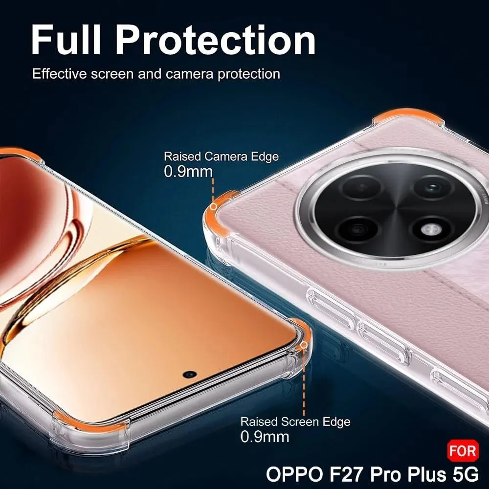 Micvir Back Cover for OPPO F27 Pro Plus 5G (Transparent, Shock Proof, Plastic, Silicon, Pack of: 1) — image 2 of 5