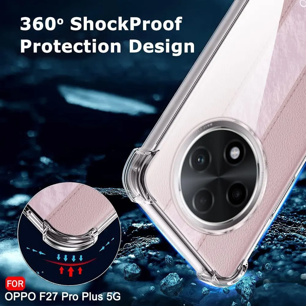 Micvir Back Cover for OPPO F27 Pro Plus 5G (Transparent, Shock Proof, Plastic, Silicon, Pack of: 1) — image 3 of 5