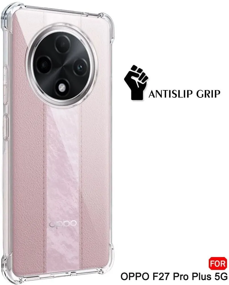 Micvir Back Cover for OPPO F27 Pro Plus 5G (Transparent, Shock Proof, Plastic, Silicon, Pack of: 1) — image 4 of 5