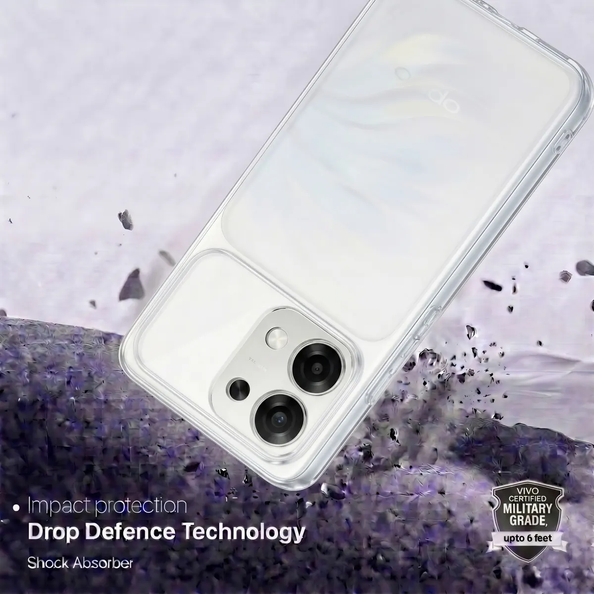 Xolia Back Cover for Oppo F33 5G (Transparent, Shock Proof, Silicon, Pack of: 1) — image 4 of 5