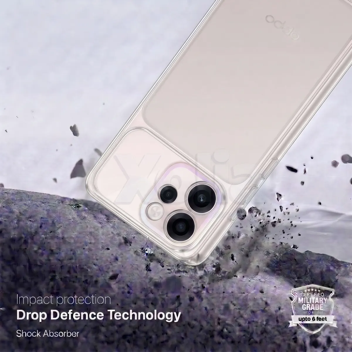 Xolia Back Cover for Oppo Reno 15c 5G (Transparent, Shock Proof, Silicon, Pack of: 1) — image 2 of 4