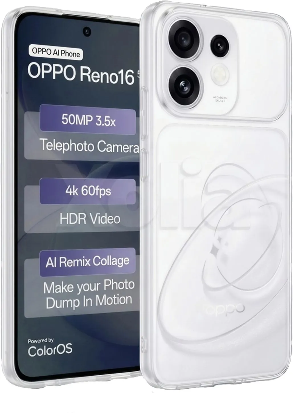 Xolia Back Cover for Oppo Reno 16 5G (Transparent, Shock Proof, Silicon, Pack of: 1)