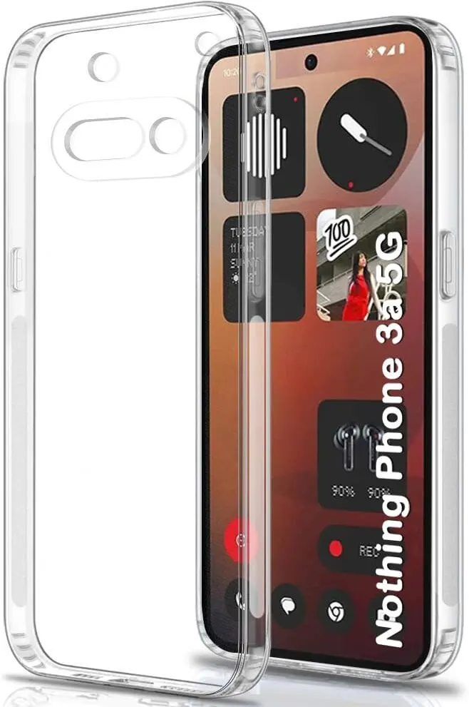 Micvir Back Cover for Nothing Phone (3a) 5G (Transparent, Shock Proof, Plastic, Silicon, Pack of: 1)