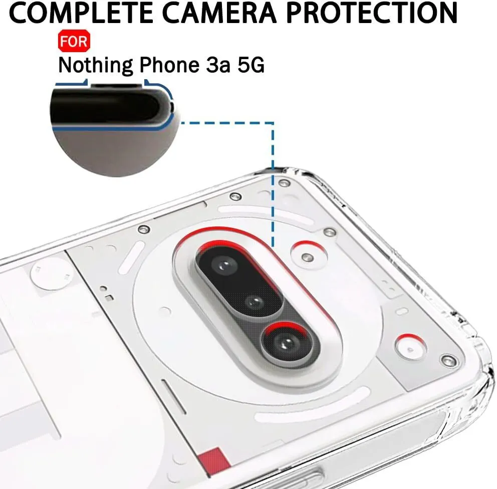 Micvir Back Cover for Nothing Phone (3a) 5G (Transparent, Shock Proof, Plastic, Silicon, Pack of: 1) — image 2 of 4