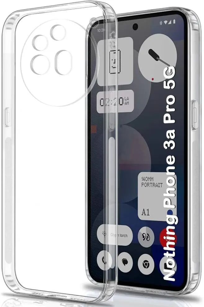 Micvir Back Cover for Nothing Phone 3a Pro 5G (Transparent, Shock Proof, Plastic, Silicon, Pack of: 1)