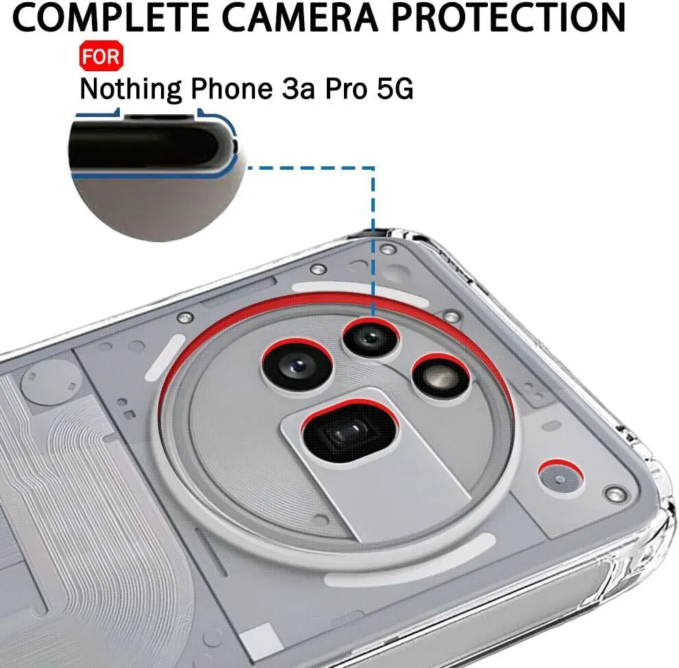 Micvir Back Cover for Nothing Phone 3a Pro 5G (Transparent, Shock Proof, Plastic, Silicon, Pack of: 1) — image 2 of 4