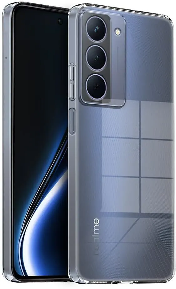 Micvir Back Cover for Realme 14X 5G (Transparent, Shock Proof, Plastic, Silicon, Pack of: 1)