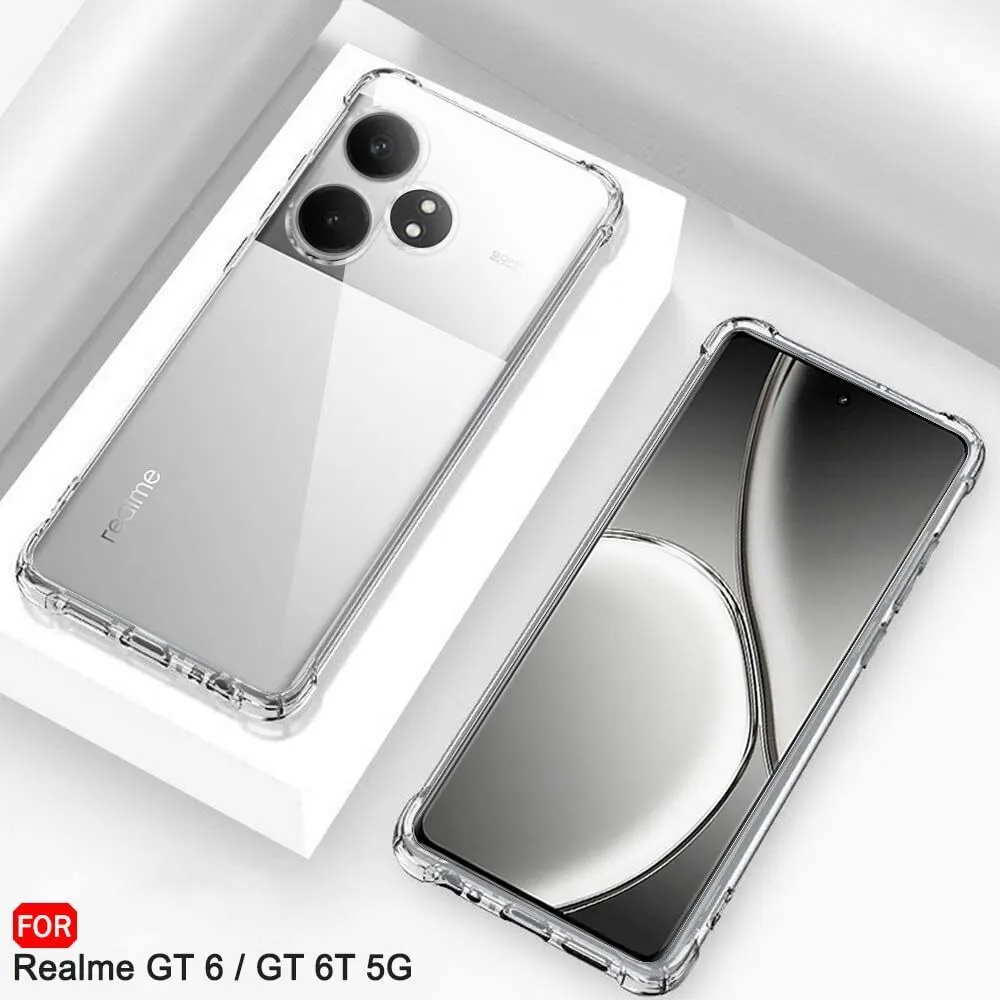 Micvir Back Cover for Realme GT 6T 5G (Transparent, Shock Proof, Plastic, Silicon, Pack of: 1) — image 5 of 5