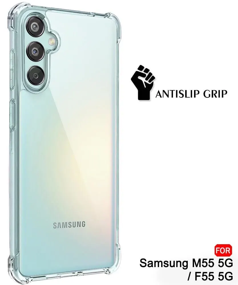 Micvir Back Cover for Samsung Galaxy F55 5G (Transparent, Shock Proof, Plastic, Silicon, Pack of: 1) — image 4 of 5