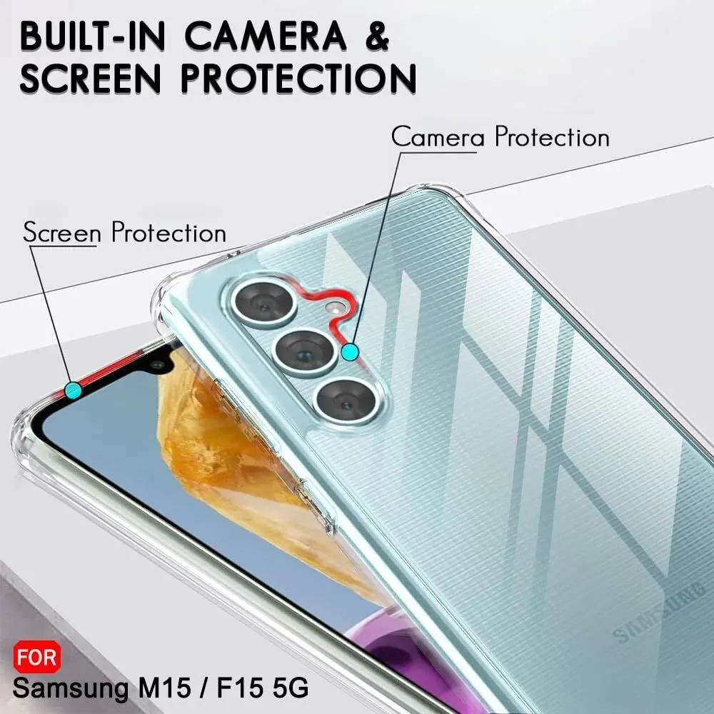Micvir Back Cover for Samsung Galaxy M15 5G (Transparent, Shock Proof, Plastic, Silicon, Pack of: 1) — image 2 of 4