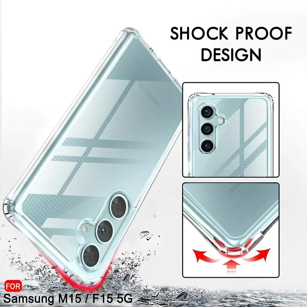 Micvir Back Cover for Samsung Galaxy M15 5G (Transparent, Shock Proof, Plastic, Silicon, Pack of: 1) — image 3 of 4