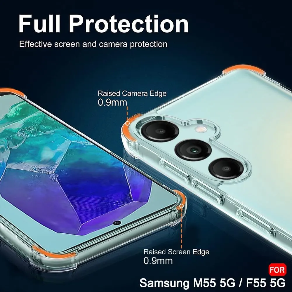 Micvir Back Cover for Samsung Galaxy M55 5G (Transparent, Shock Proof, Plastic, Silicon, Pack of: 1) — image 2 of 5