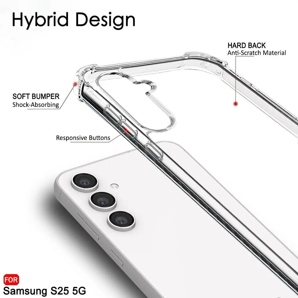 Micvir Back Cover for Samsung Galaxy S25 5G (Transparent, Shock Proof, Plastic, Silicon, Pack of: 1) — image 3 of 5
