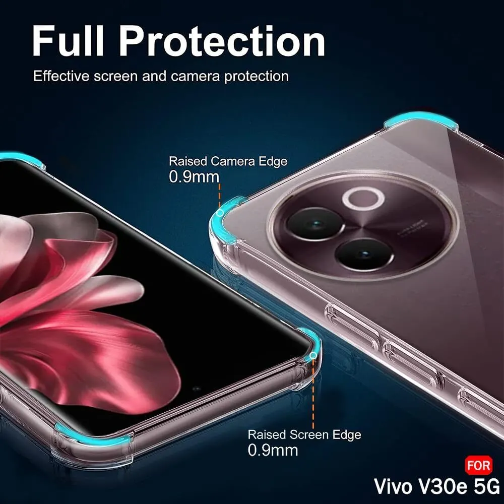 Micvir Back Cover for Vivo V30e 5G (Transparent, Shock Proof, Plastic, Silicon, Pack of: 1) — image 2 of 5