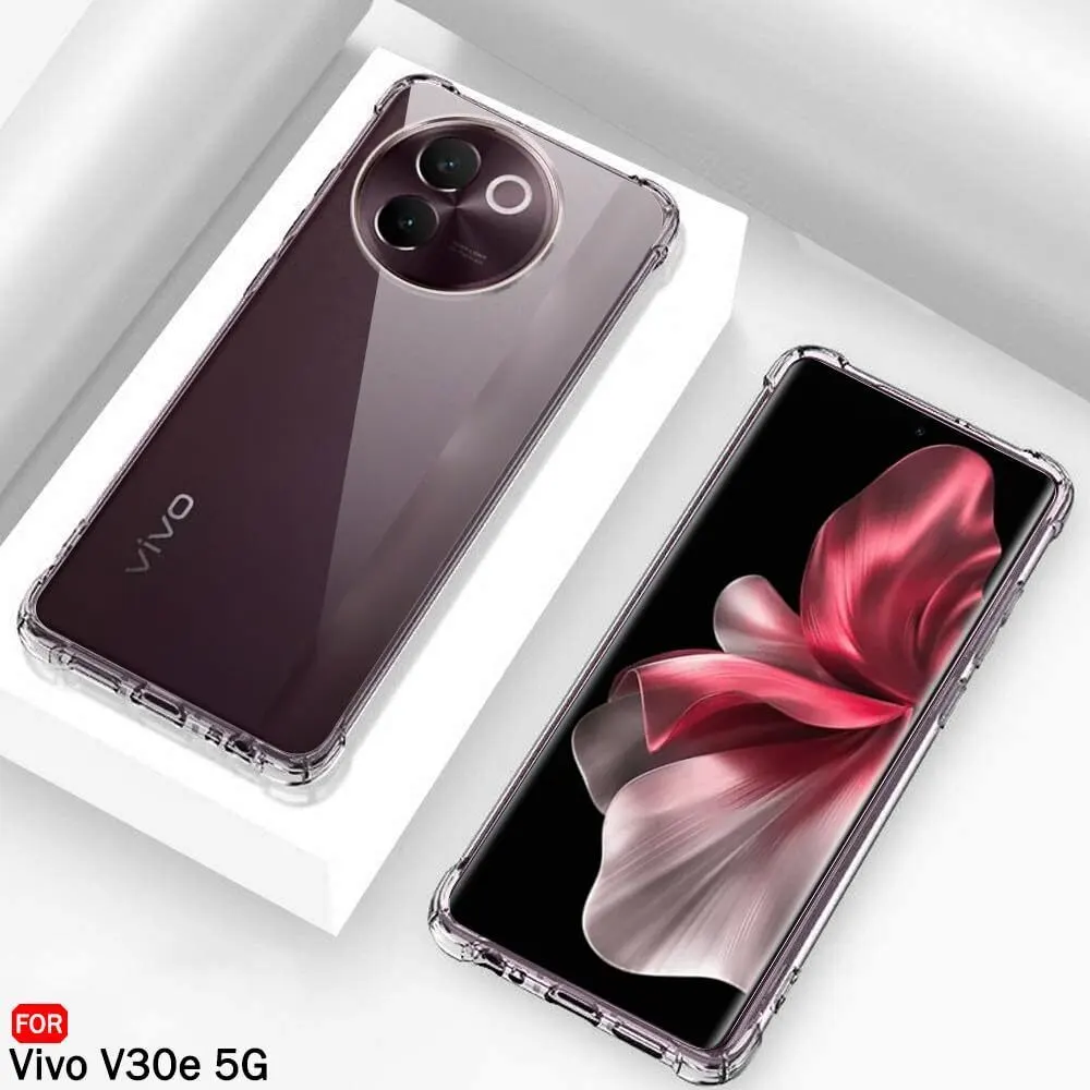 Micvir Back Cover for Vivo V30e 5G (Transparent, Shock Proof, Plastic, Silicon, Pack of: 1) — image 4 of 5