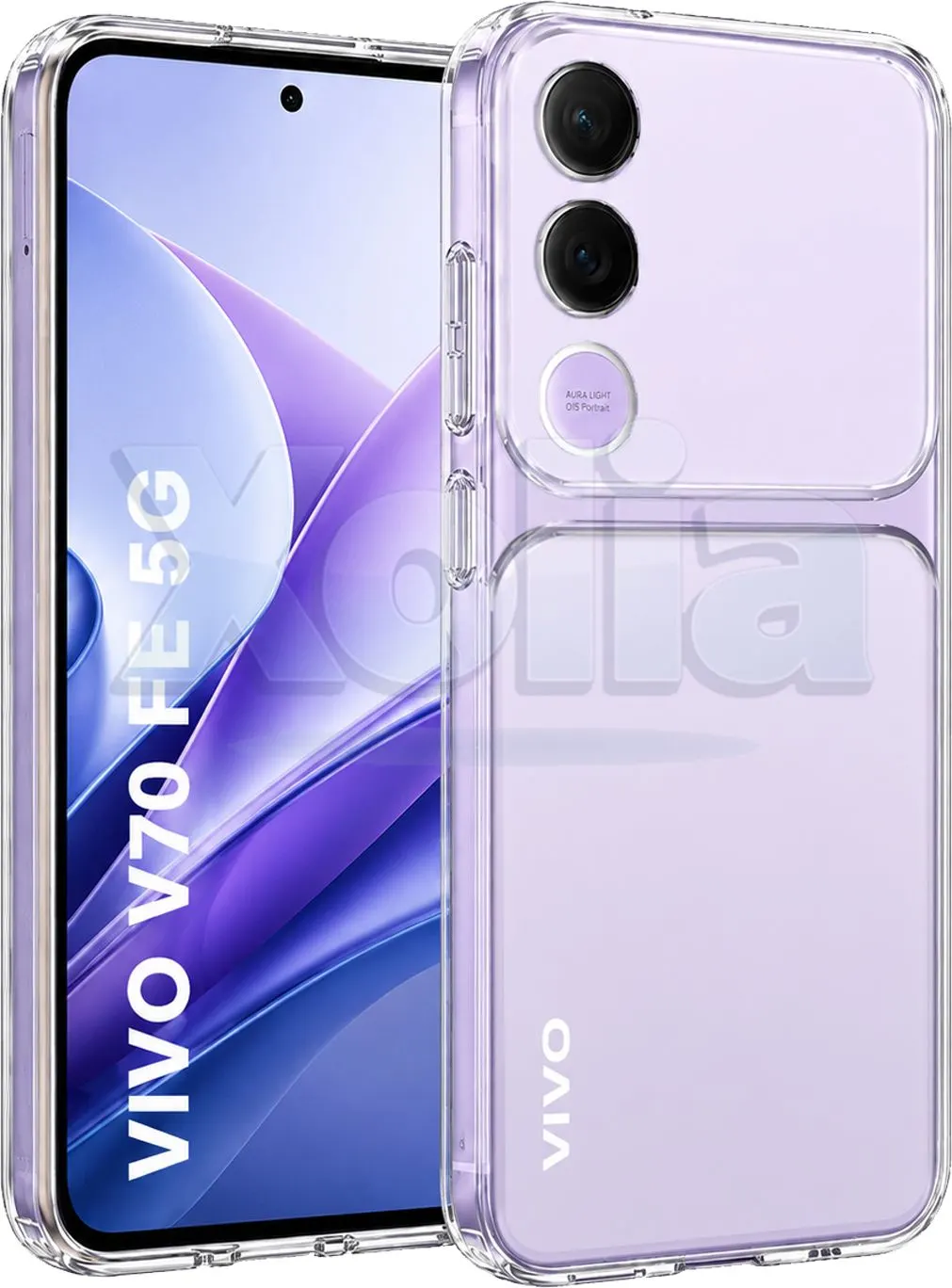 Xolia Back Cover for Vivo V70 FE 5G (Transparent, Shock Proof, Silicon, Pack of: 1)