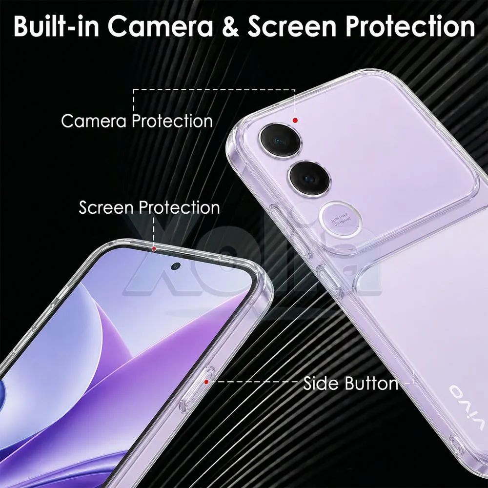Xolia Back Cover for Vivo V70 FE 5G (Transparent, Shock Proof, Silicon, Pack of: 1) — image 3 of 5