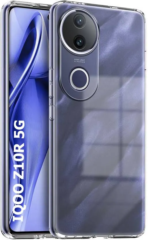 Micvir Back Cover for iQOO Z10R 5G (Transparent, Shock Proof, Plastic, Silicon, Pack of: 1)