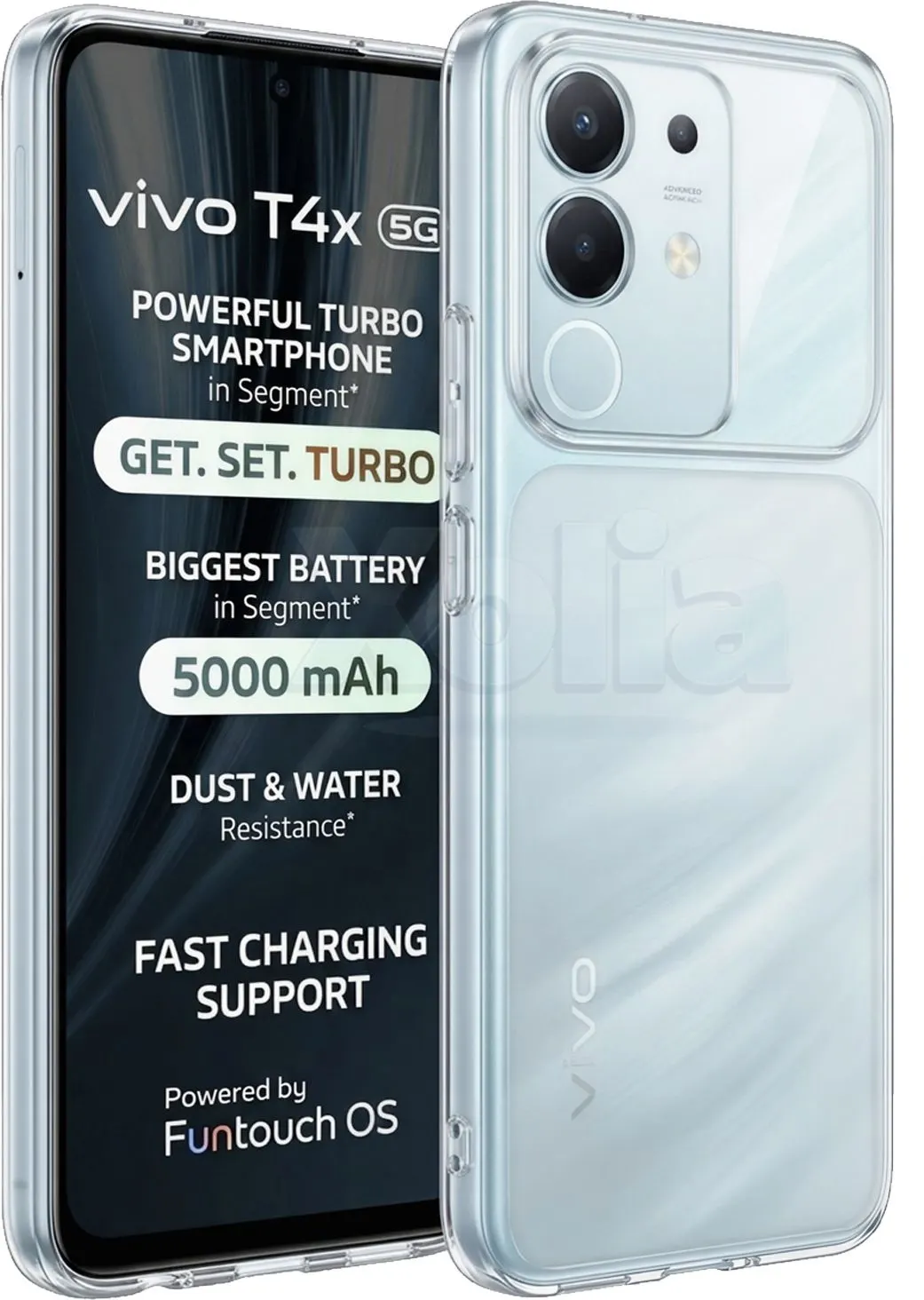 Xolia Back Cover for iQOO Z10x 5G (Transparent, Shock Proof, Silicon, Pack of: 1)