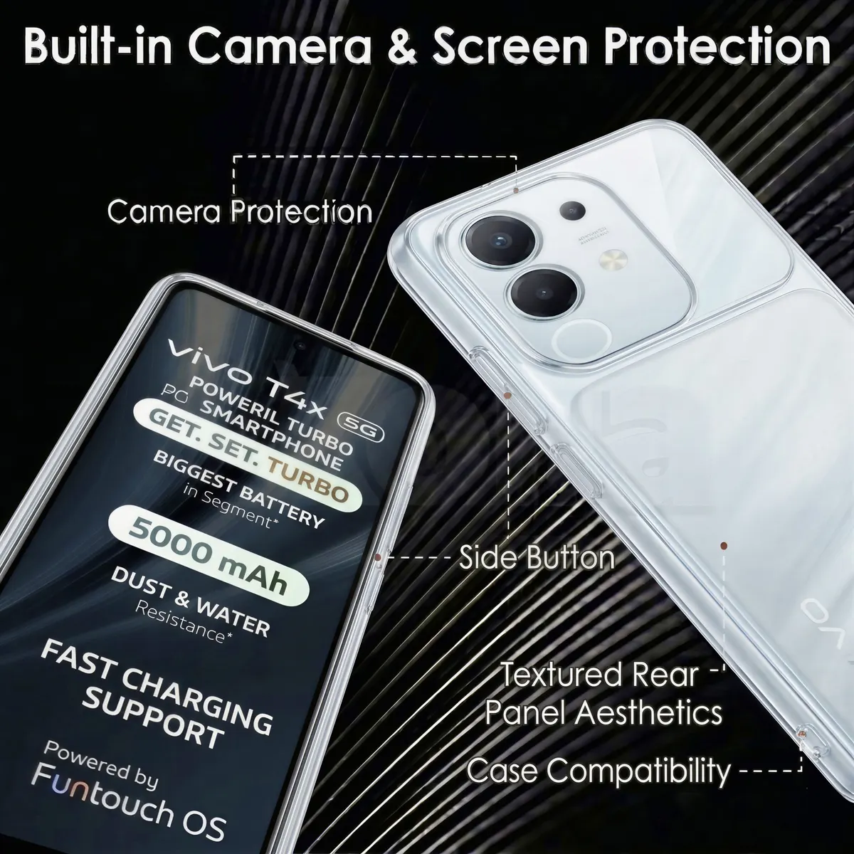 Xolia Back Cover for iQOO Z10x 5G (Transparent, Shock Proof, Silicon, Pack of: 1) — image 3 of 5