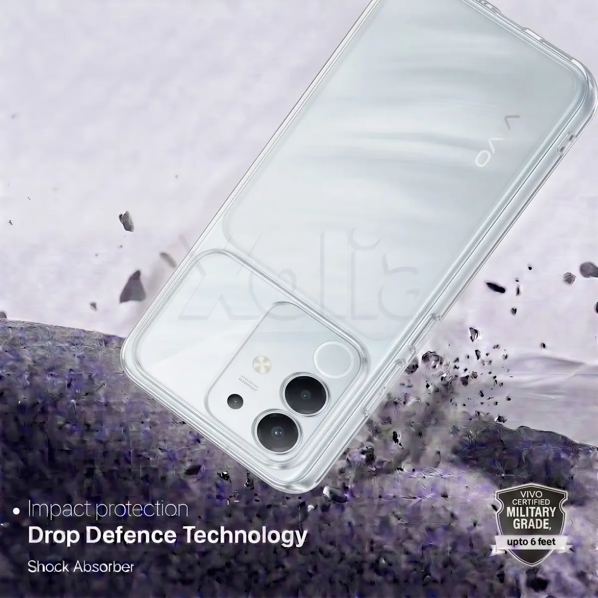 Xolia Back Cover for iQOO Z10x 5G (Transparent, Shock Proof, Silicon, Pack of: 1) — image 4 of 5