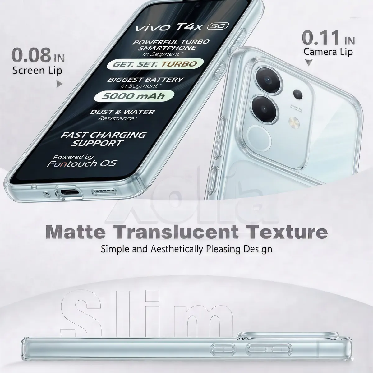 Xolia Back Cover for iQOO Z10x 5G (Transparent, Shock Proof, Silicon, Pack of: 1) — image 5 of 5