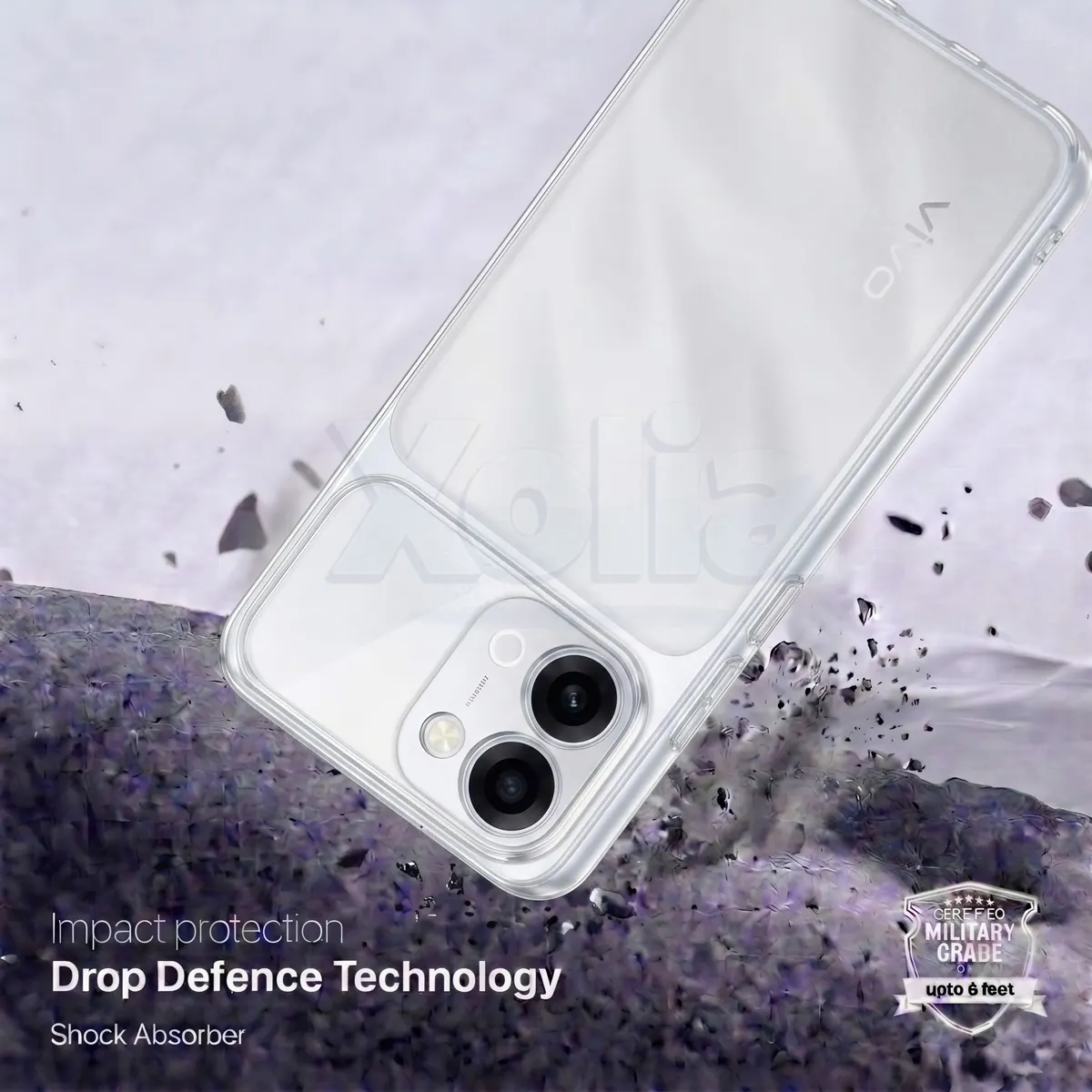 Xolia Back Cover for iQOO Z11x 5G (Transparent, Shock Proof, Silicon, Pack of: 1) — image 3 of 5