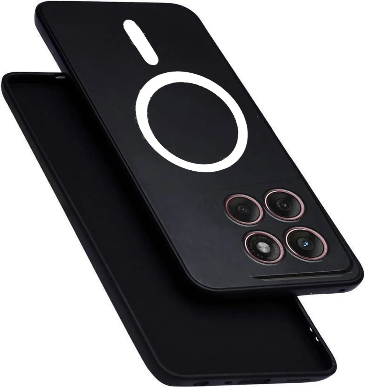 Xolia Back Cover for Motorola Edge 70 5G (Black, Dual Protection, Silicon, Pack of: 1)
