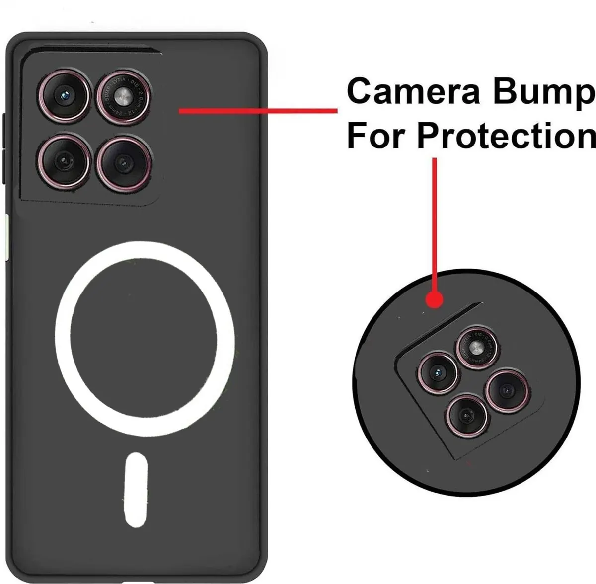 Xolia Back Cover for Motorola Edge 70 5G (Black, Dual Protection, Silicon, Pack of: 1) — image 2 of 5