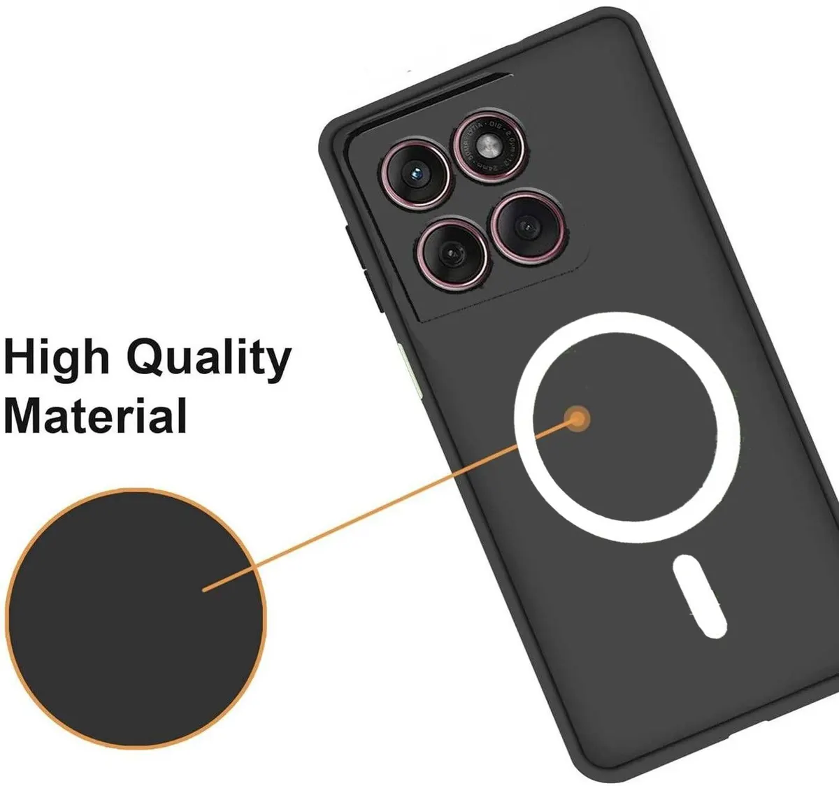 Xolia Back Cover for Motorola Edge 70 5G (Black, Dual Protection, Silicon, Pack of: 1) — image 3 of 5