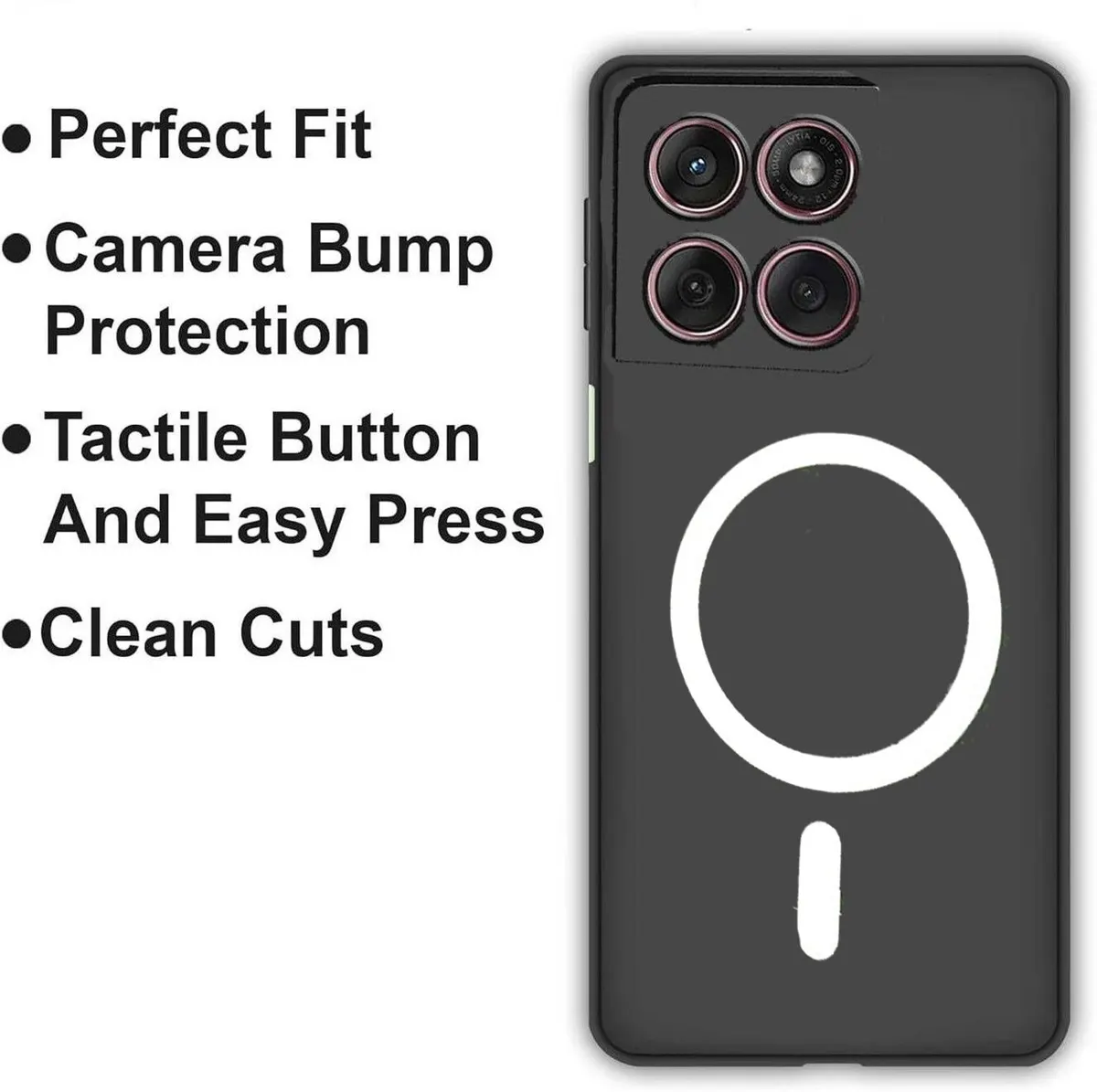 Xolia Back Cover for Motorola Edge 70 5G (Black, Dual Protection, Silicon, Pack of: 1) — image 4 of 5